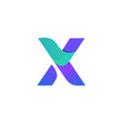 modern letter x logo design vector image