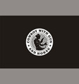 bandit riding horse western cowboy emblem logo vector image vector image