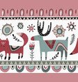 christmas seamless pattern in scandinavian vector image vector image