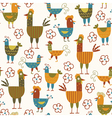 funny hen seamless background vector image vector image
