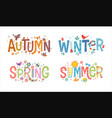 words autumn winter spring summer vector image