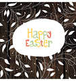 easter card with leaf pattern vector image vector image