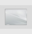 glass plate on transparent background acrylic vector image