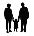grandmother and grandfather with child vector image vector image