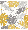 minimal floral seamless pattern abstract monstera vector image