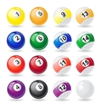 billiard balls 01 vector image