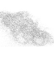 black grainy texture isolated on white vector image