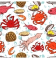 seafood seamless background vector image