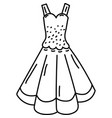 gown icon doddle hand drawn or black outline vector image vector image