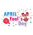 mask custume and whoopee bag to fools day vector image vector image