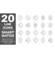 smart watch icons vector image vector image