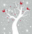 snow bird vector image vector image