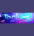 tech banner desktop computer vector image