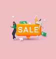 people characters shop at an online store vector image vector image