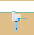 scheme water supply from a well vector image