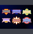 sport emblem typography set super power hero vector image vector image