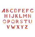 typographic alphabet design set vector image