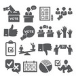 vote icons set on white background vector image