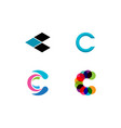 c letter alphabet vector image vector image