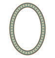 ethnic frame oval border vector image vector image