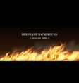 fire flame background web banner template bright vector image
