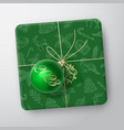 purple christmas gift box card abstract vector image