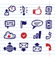 social media icons vector image
