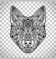 wolf head with guata vector image