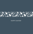 easter postcard with rabbits and leaves vector image vector image