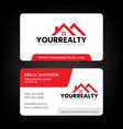real estate business card and logo template vector image vector image