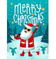 rock santa singing claus - star vector image