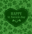 st patricks day greeting card vector image vector image
