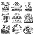 summer beach label set vector image
