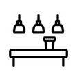 table in coffee shop icon isolated vector image