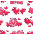 valentines day seamless pattern vector image