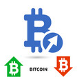 bitcoin symbol in flat design for internet money vector image vector image