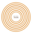 gold chains round frame template isolated on white vector image vector image
