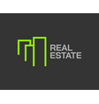 unique and lovely real estate logo vector image