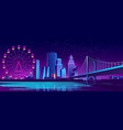 concept background with night city vector image