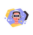 guy in virtual reality glasses vector image vector image