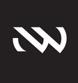 nw letter based logo vector image vector image