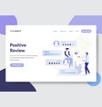 positive review concept vector image vector image