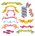 set of colorful ribbons for your text vector image