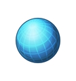blue globe network icon on white background vector image vector image