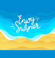 enjoy summer with beach and ocean waves vector image vector image