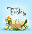 happy easter element for designeggs in green vector image vector image