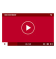 media app interface mockup video player screen vector image
