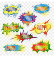 pop art comic explosive bubble set vector image