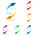 arrow circles vector image vector image