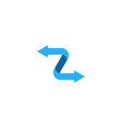 arrow letter z logo icon design vector image